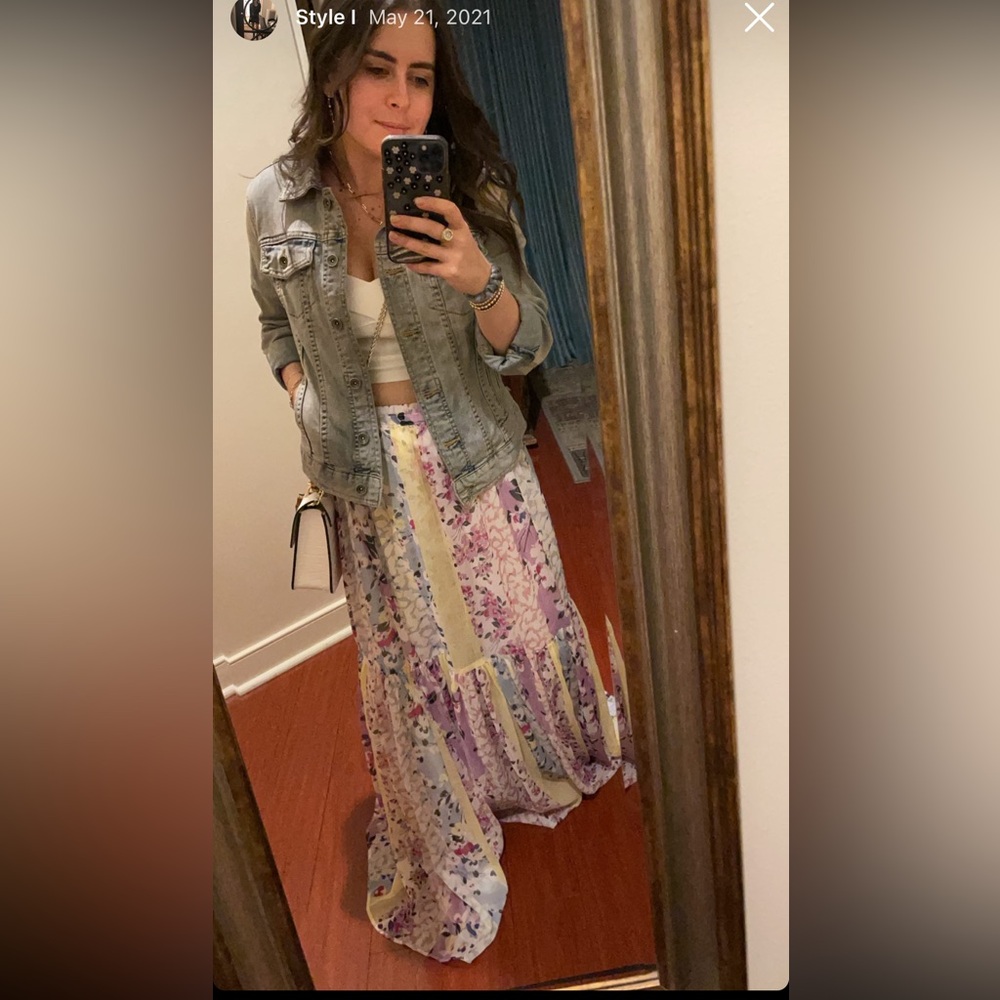 French Connection Floral Midi//Maxi Skirt
